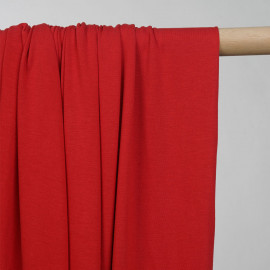 Tissu jersey cupro rouge  - pretty mercerie - mercerie en ligne