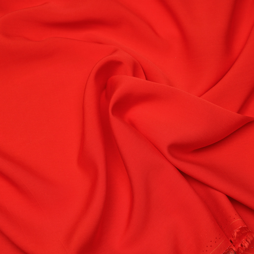 Tissu proviscose rouge poppy  - pretty mercerie - mercerie en ligne