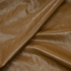 Tissu simili cuir texturé toffee - pretty mercerie - mercerie en ligne