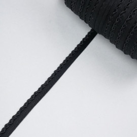 passepoil tressé noir x 1 m - pretty mercerie - mercerie en ligne