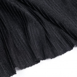 Tissu plissé noir irisé - mercerie en ligne - pretty mercerie 