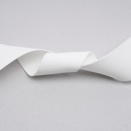 ruban élastique polyester recyclé blanc cassé côtelé | Pretty Mercerie | Mercerie en ligne