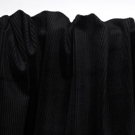 Tissu velours côtelé coton noir | Pretty Mercerie | mercerie en ligne