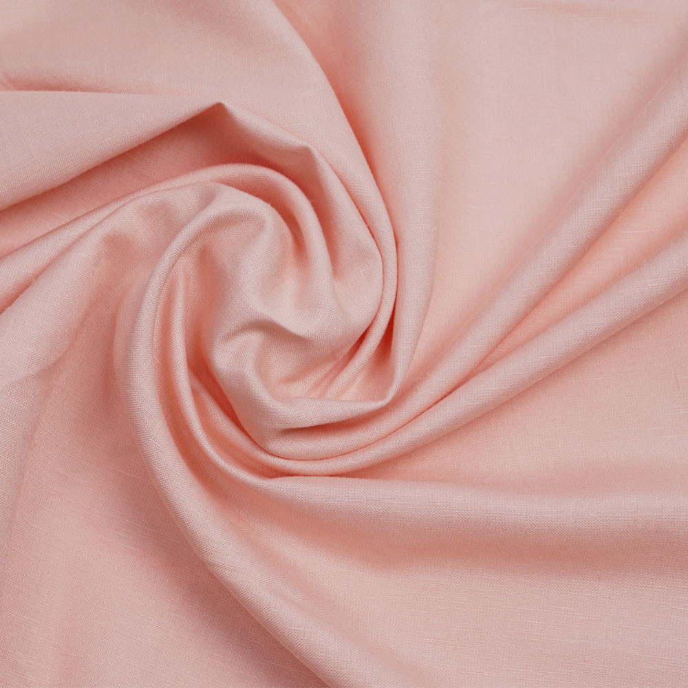 Tissu lin et viscose rose blush | Pretty Mercerie | mercerie en ligne