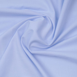 Tissu coton oxford blanc et bleu baby blue | Pretty Mercerie | mercerie en ligne