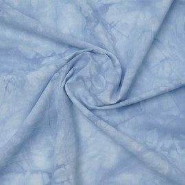 Tissu coton tie and dye bleu ciel et blanc | Pretty Mercerie | Mercerie en ligne