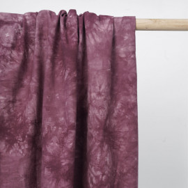 Tissu coton tie and dye violet et blanc / pretty mercerie / mercerie en ligne