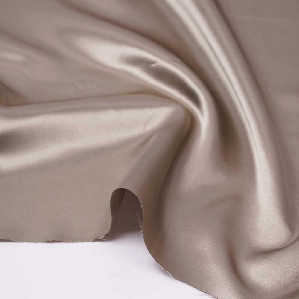 Tissu doublure satin polyester beige | pretty mercerie | mercerie en ligne