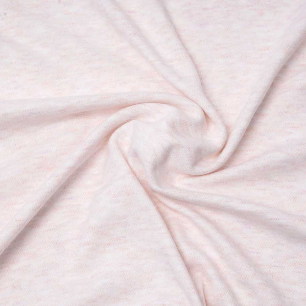 Tissu viscose pilou-pilou rose pastel chiné | Pretty Mercerie | mercerie en ligne