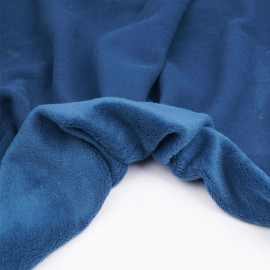 Tissu sweat gratté dark blue | Pretty Mercerie | Mercerie en ligne