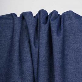 Tissu coton chambray lourd bleu brut | Pretty Mercerie | mercerie en ligne