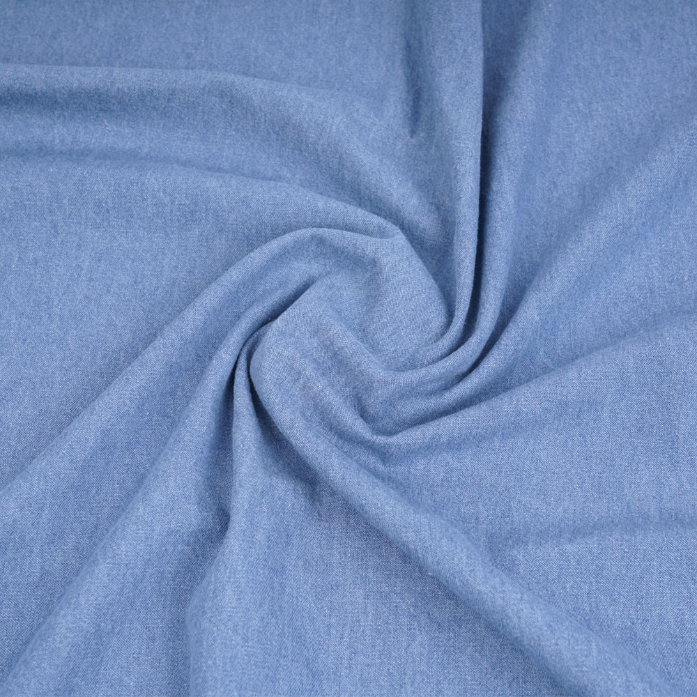 Tissu coton chambray lourd bleu clair | Pretty Mercerie | mercerie en ligne