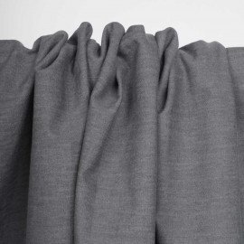 Tissu coton chambray gris clair chiné | Pretty Mercerie | mercerie en ligne