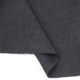 Tissu toile denim stretch gris foncé chiné | pretty mercerie | mercerie en ligne