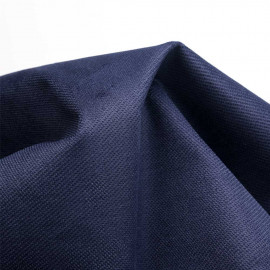 tissu piqué de coton effet velours bleu marine stretch | pretty mercerie | mercerie en ligne