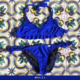 Tissu maillot de bain bleu ultramarine | Pretty Mercerie | Mercerie en ligne