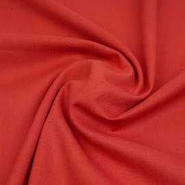 Tissu lin et viscose rouge argile | pretty mercerie | mercerie en ligne