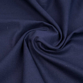 Tissu lin et viscose bleu marine | pretty mercerie | mercerie en ligne