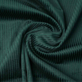 Tissu velours côtelé coton vert émeraude