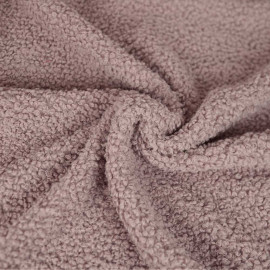 Tissu jersey fausse fourrure fleece sherpa - rose foncé