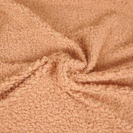 Tissu jersey fausse fourrure fleece sherpa - orange