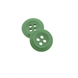 Bouton Polyester Vert Asperge 15mm