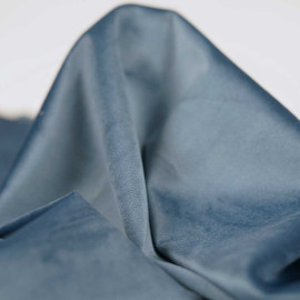 Tissu velours ras - Bleu clair