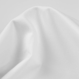 Tissu denim chino uni clock - Blanc