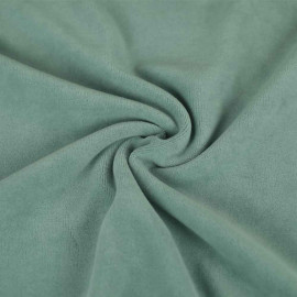 Tissu nicky jersey velours uni - vert pastel