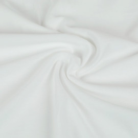 Tissu jersey de coton uni - Blanc