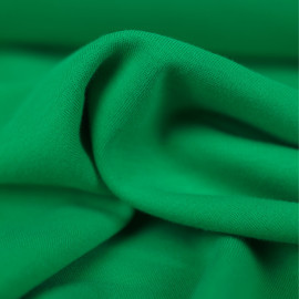 Tissu jersey maille tricoté de coton uni peigné - vert clair