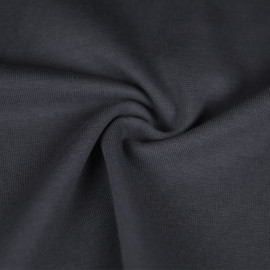 Tissu jersey maille tricoté bord-côte tubulaire - gris foncé