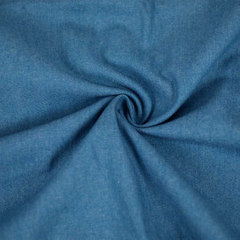 Tissu denim de coton washed 7,05 oz - Bleu clair
