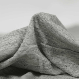 Tissu jersey de coton - gris chiné foncé