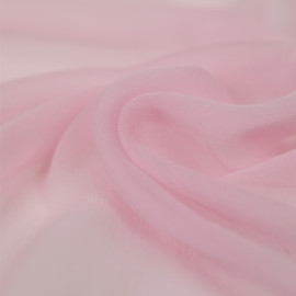 Tissu mousseline 100% soie - rose