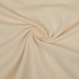 Tissu coton brut lavé effet vintage uni - Écru