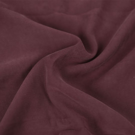 Tissu viscose uni Bergamote effet de peau de pêche - Bordeaux