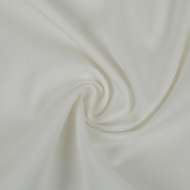 Tissu polycoton Allegro à motif tissé fines rayures - blanc cassé