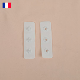 Bande 3 boutons pressions spécial body - blanc