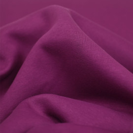 Tissu sweat gratté de coton - uni - Violet