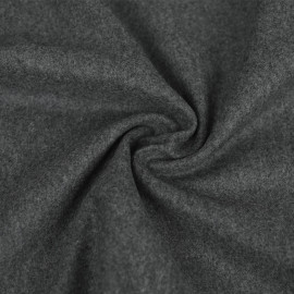 Tissu drap de laine uni - gris