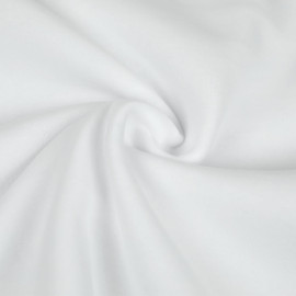 Tissu sweat gratté de coton - uni - Blanc