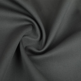 Tissu toile de coton sergé stretch - gris foncé