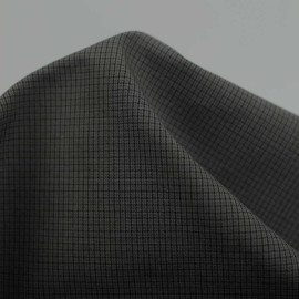 Tissu coton et lin à motif petit carreaux - gris foncé
