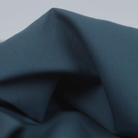 Tissu lin et coton uni - bleu marine