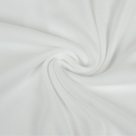 Tissu jersey tubulaire de coton uni - blanc