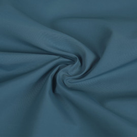 Tissu gabardine de coton déperlant uni - Bleu